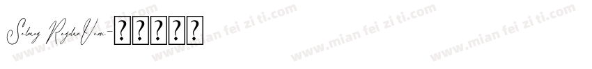 Selrany RegularVersi字体转换